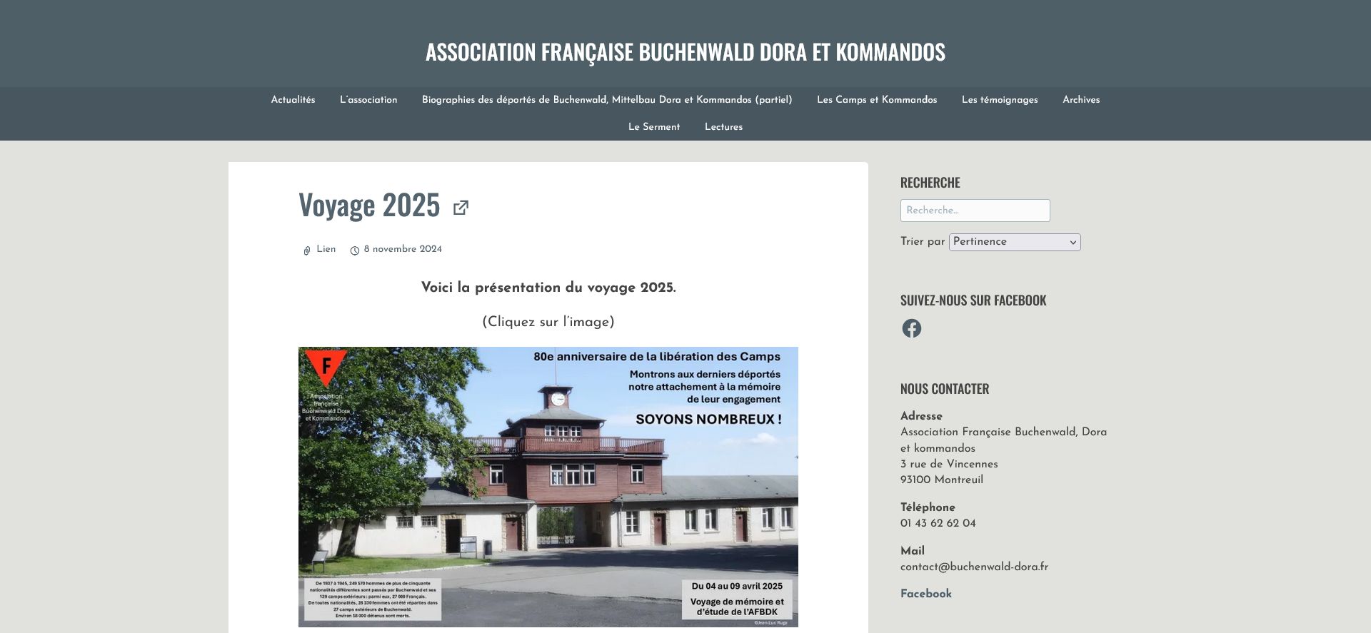 Association Française Buchenwald Dora et Kommandos