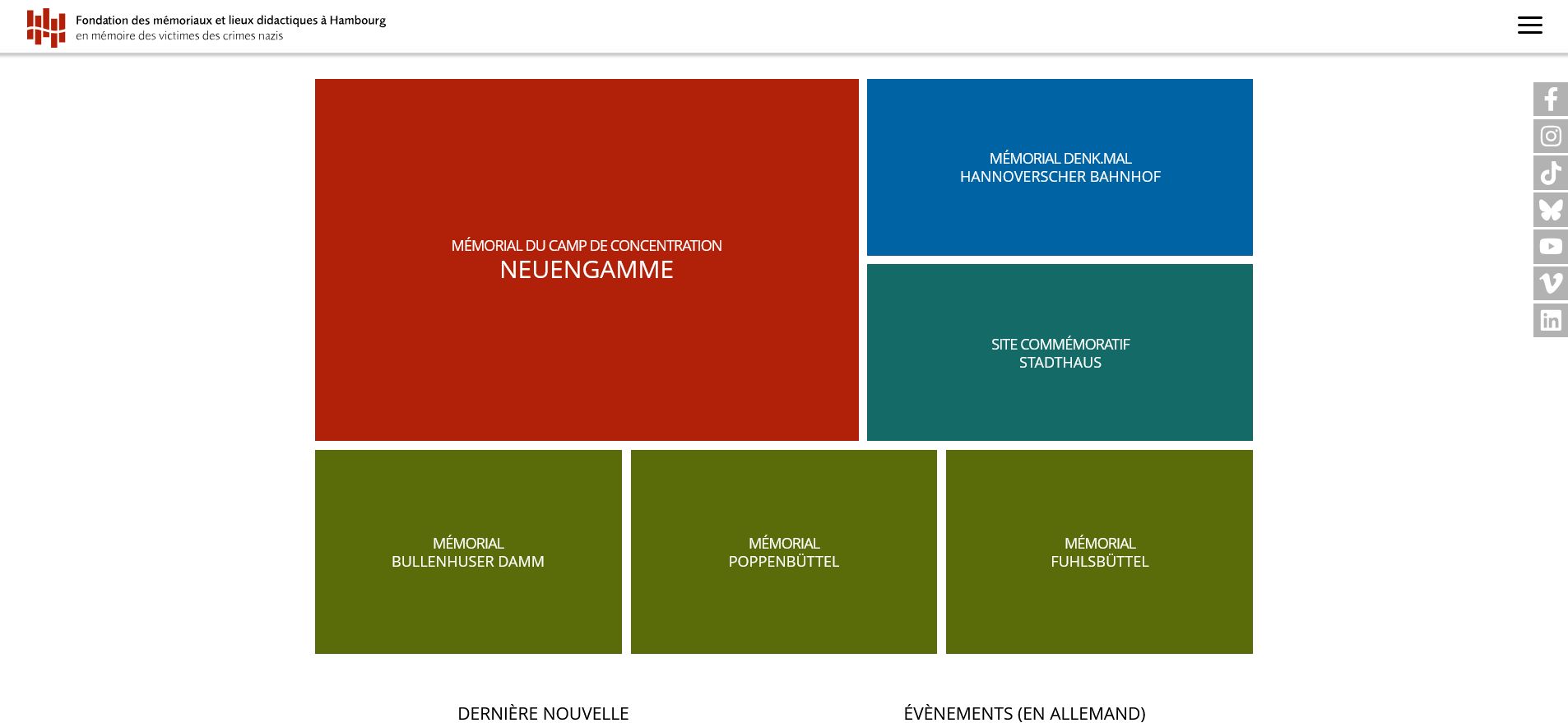 Fondation des mémoriaux à Hambourg
